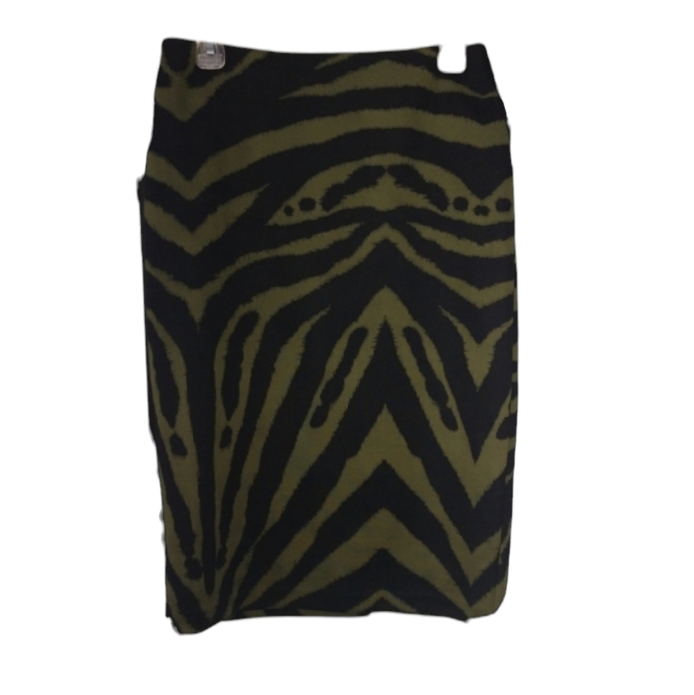 New York & Co. Green & Black Pencil Skirt 6